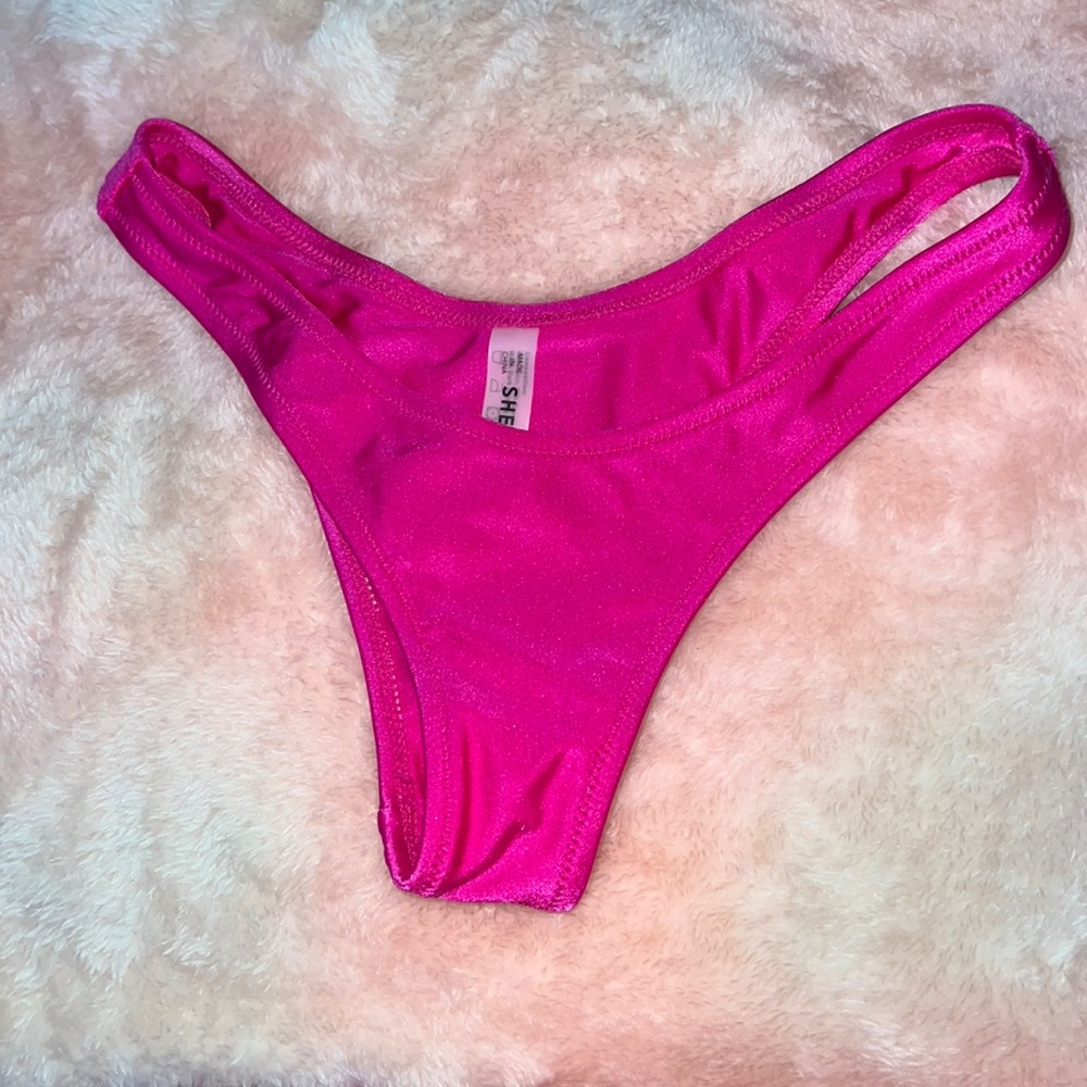 Pink SHEIN Brazilian Bottom never worn too small